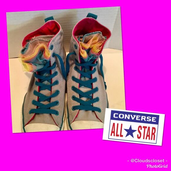 CONVERSE RAINBOW GRAY HIGHTOP 6 - Picture 4 of 8